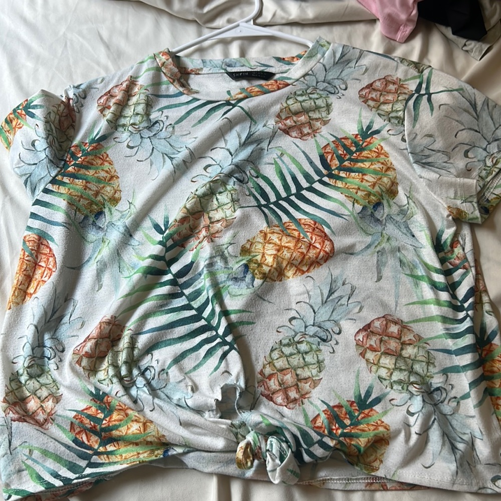 Pineapple shirt ties at the bottom